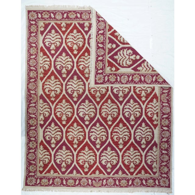 Turkish Sumak Flat Weave Wool Rug 8'0" x 10'0". A technique rather than a specific type, in which warps are wrapped by...