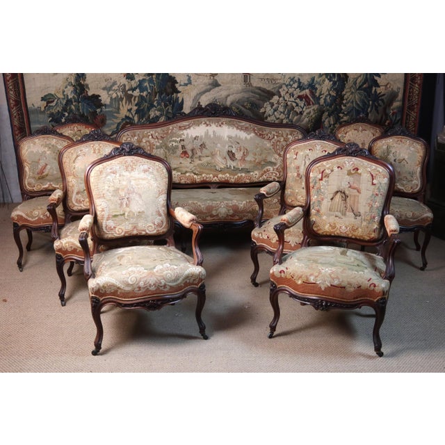 Napoleon III Living Room Set, Set of 10 For Sale - Image 16 of 16