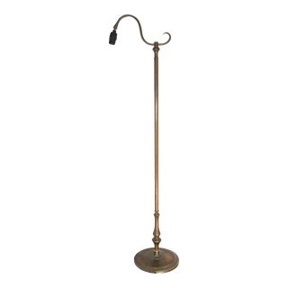 Mutual Sunset Lamp Company Brass Bridge Arm Floor Lamp, 1920s For Sale