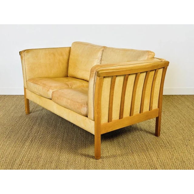 Vintage ScandinavianLeather Sofa by Stouby, 1960s For Sale - Image 4 of 11