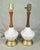 Mid 20th Century Mid Century Modern Small Pottery and Walnut Table Lamps - a Pair For Sale - Image 4 of 15