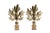 Brass Maple Leaf Lamp Finials - a Pair For Sale - Image 4 of 4