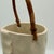 1992 Signed Studio Pottery Vase With Bamboo Handle Ceramic Vessel, Handcrafted Art Pottery For Sale - Image 4 of 12
