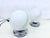 1980s Small Space Age Spherical Table Lamps in Chrome and Glass by Bonalux, 1970s, Set of 2 For Sale - Image 5 of 10