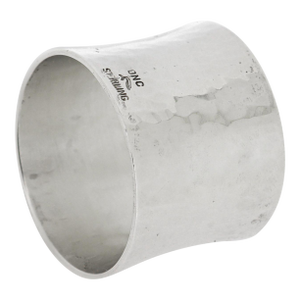 Vintage American Old Newbury Crafters Sterling Silver Hand-Hammered Napkin Ring