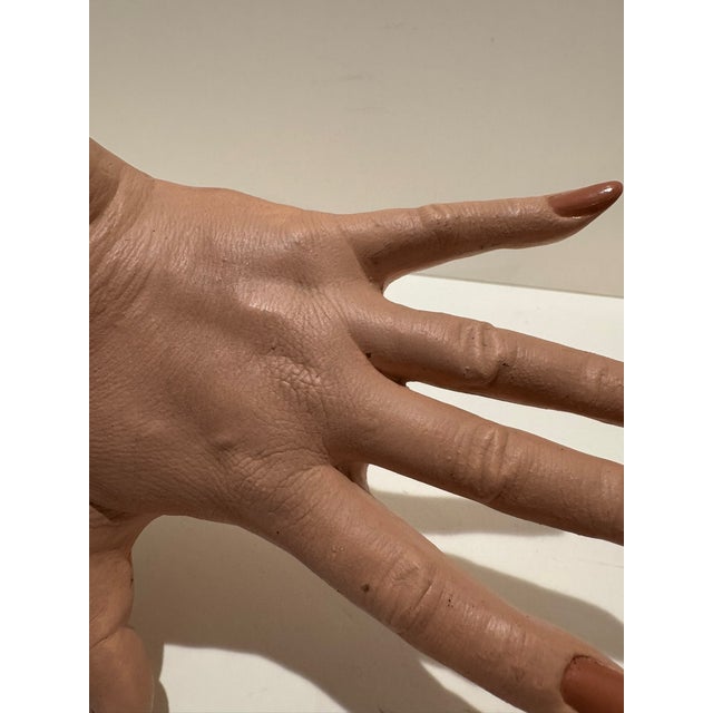 Mid 20th Century Vintage Ceramic Hand Sculpture Vase Surreal Art Object Planter Ring Holder For Sale - Image 5 of 7