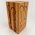 Vintage Scandinavian wooden puzzle sculpture composed of four interlocking carved blocks that form a cube. When separated,...