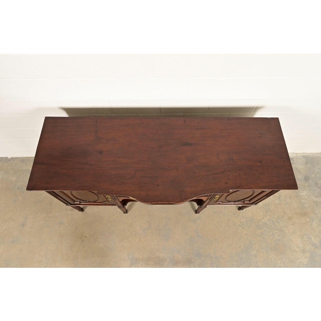 Antique French Regency Louis XVI Carved Mahogany Sideboard or Bar Cabinet For Sale - Image 13 of 16