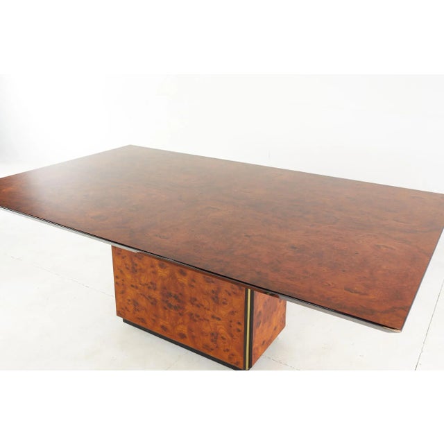 Roche Bobois Mid Century Burlwood Dining Table For Sale - Image 9 of 11