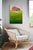 Summit County Barn by Justin Wheatley | Acrylic on Canvas Red Barn With Green Field For Sale In Denver - Image 6 of 10