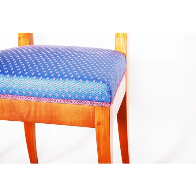 Set of Biedermeier Dining Chairs in Cherry Tree, 1820s For Sale - Image 6 of 10