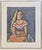1970s ~ 1980s Seated Girl in a Gown. Original hand painted portrait in its original frame. There is a signature on the back.