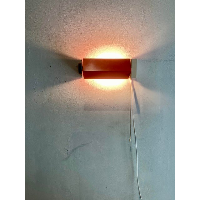 Wall Lamp by Niek Hiemstra Orange for Hiemstra Evolux, 1970 For Sale - Image 9 of 9