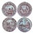 Vintage 1990’s Spode Archive Collection Cranberry Transferware Plates - a Set of 4 For Sale