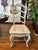 Vintage French Dining Chairs S/6 Ladder-Back Rush Seats Custom Pads For Sale - Image 4 of 12