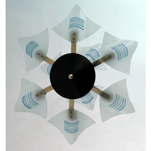 Modern Italian Murano Glass Chandelier in the Shape of Sails, 1989 For Sale - Image 6 of 7
