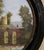 19th Century French Oval Landscape Oil Painting With Bridge and Ruins For Sale - Image 4 of 9
