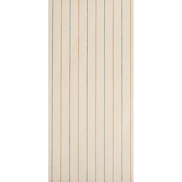 Backdrop’s Draper Stripe is a unique textural design composed of cotton-linen and paper yarns arranged vertically on a...