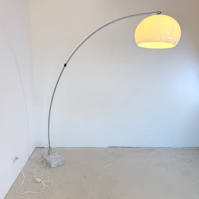 Metal Space Age Arc Lamp in the style of Sölken Leuchten and Reggiani, 1970s For Sale - Image 7 of 12