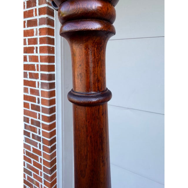 Wood Antique Turned Mahogany Coat & Hat Rack, Circa 1890-1910 For Sale - Image 7 of 18