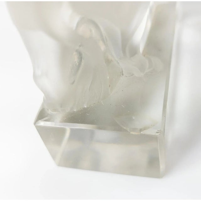 Late 20th Century French Frosted Glass Bull Figure by Lalique France For Sale In New York - Image 6 of 10
