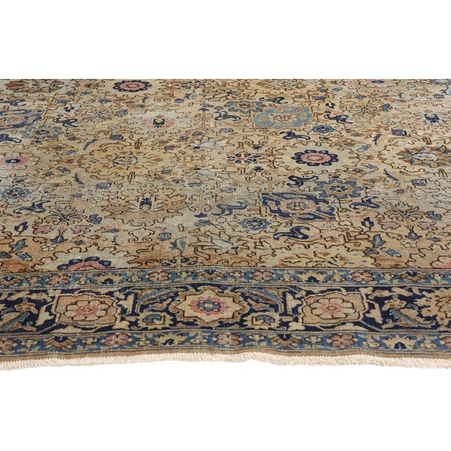 Antique Persian Tabriz Rug - 07'04 X 09'10 For Sale - Image 4 of 9