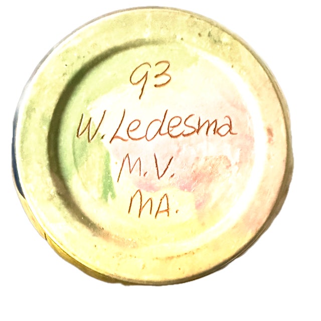 1990s Washington Ledesma Vases/PairHand-Crafted Pair Vintage 1993 Whimsical Folkloric Motif For Sale - Image 5 of 11