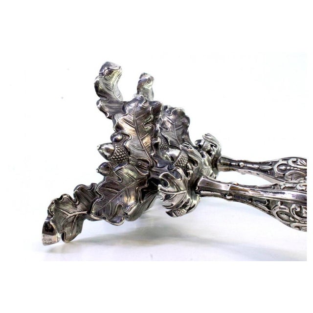 Silver Candlesticks with Floral Motifs For Sale - Image 5 of 7