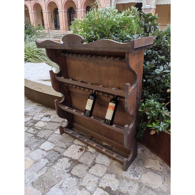 Vintage Bottle Holders in Walnut Painted Fir, 1980s, Set of 2 For Sale - Image 6 of 15