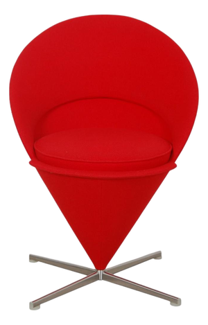 Cone Chair in Red Hallingdal Fabric by Verner Panton, 2010s