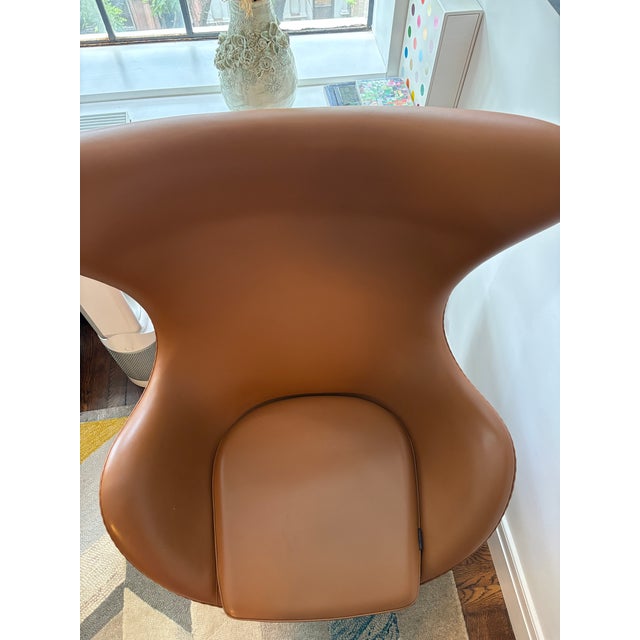 Brown Authentic 2015 Fritz Hansen Lounge Egg Chair by Arne Jacobsen in Leather For Sale - Image 8 of 11