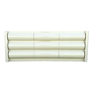Postmodern Cream Lacquer Laminate Bullnose Dresser For Sale
