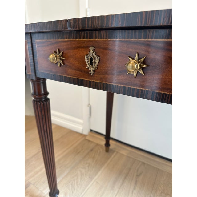 1960s Theodore Alexander “Rep·li·ca” Macassar Ebony & Rosewood Games Table (Gillows of London Style) For Sale - Image 11 of 11