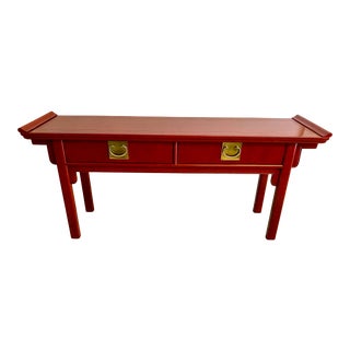 Stanley Chinoiserie Temple Console Table For Sale