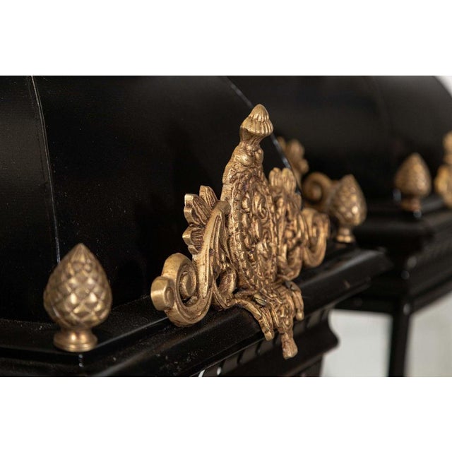 Large French Victorian Style Bronze & Iron Lantern For Sale - Image 15 of 17