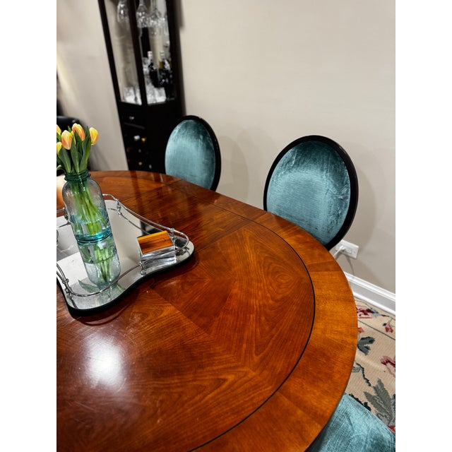 Henkel Harris Modern Dark Brown Oval Back Chairs - Only 2 Left For Sale In Washington DC - Image 6 of 12