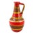 1960s Mid-Century Modern W. Germany Ceramic Jar Red & Gold For Sale