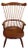 Duckloe Solid Cherry Fan Back Windsor Arn Chair For Sale