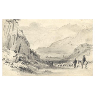 Philip Vandyke Browne, Llanberis Caernarfon, Early 19th Century, Graphite Drawing For Sale