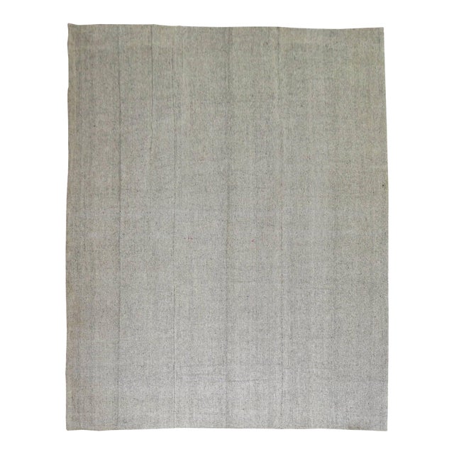 Gray Vintage Turkish Kilim Flat-Weave For Sale