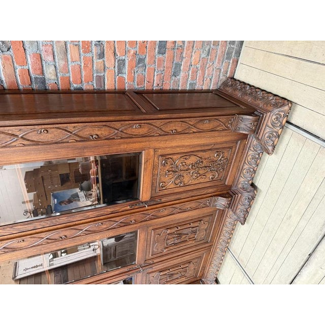 Large Oak Pharmacy Display Case For Sale - Image 10 of 18