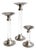 Vintage Hollywood Regency Candleholders in Silver-Plated Metal and Acrylic Glass, 1970s, Set of 3 For Sale