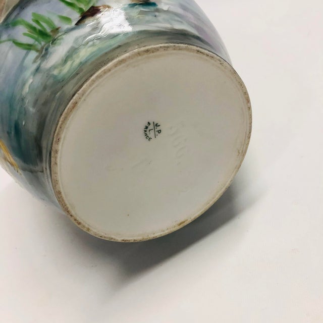 Antique Large Artist Signed Limoges Porcelain Vase For Sale In Boston - Image 6 of 7