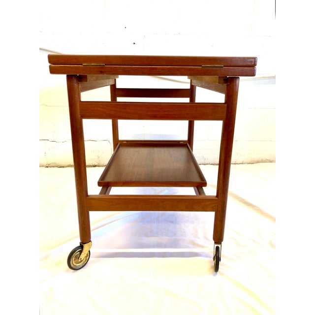 Mid-Century Modern Danish Mid 20th Century Teak Cocktail Cart by Kurt Ostervig for Jason Mobler For Sale - Image 3 of 11
