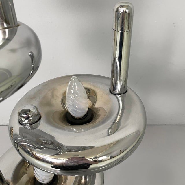 German Space Age Chromed Steel Table Lamp by Nagel, 1970s For Sale - Image 11 of 17