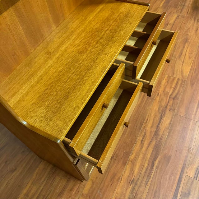 Wood Nathan Furniture Tall Teak Bookcase Cabinet For Sale - Image 7 of 11