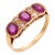 1900-1909 Victorian Ruby Diamond 18k Yellow Gold Ring, Size 6 For Sale