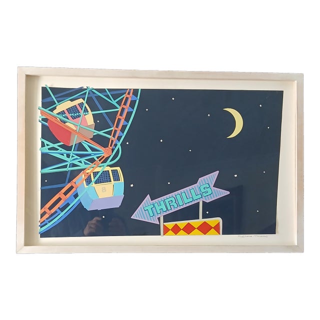 Philomena Marano "Thrills" From Her Coney Island Series - 1980s Collage For Sale