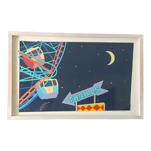 Philomena Marano "Thrills" From Her Coney Island Series - 1980s Collage