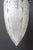Antique cut-crystal pendant shade with a modern satin nickel electrical mount. Beautifully cut pattern in a pointed dome...